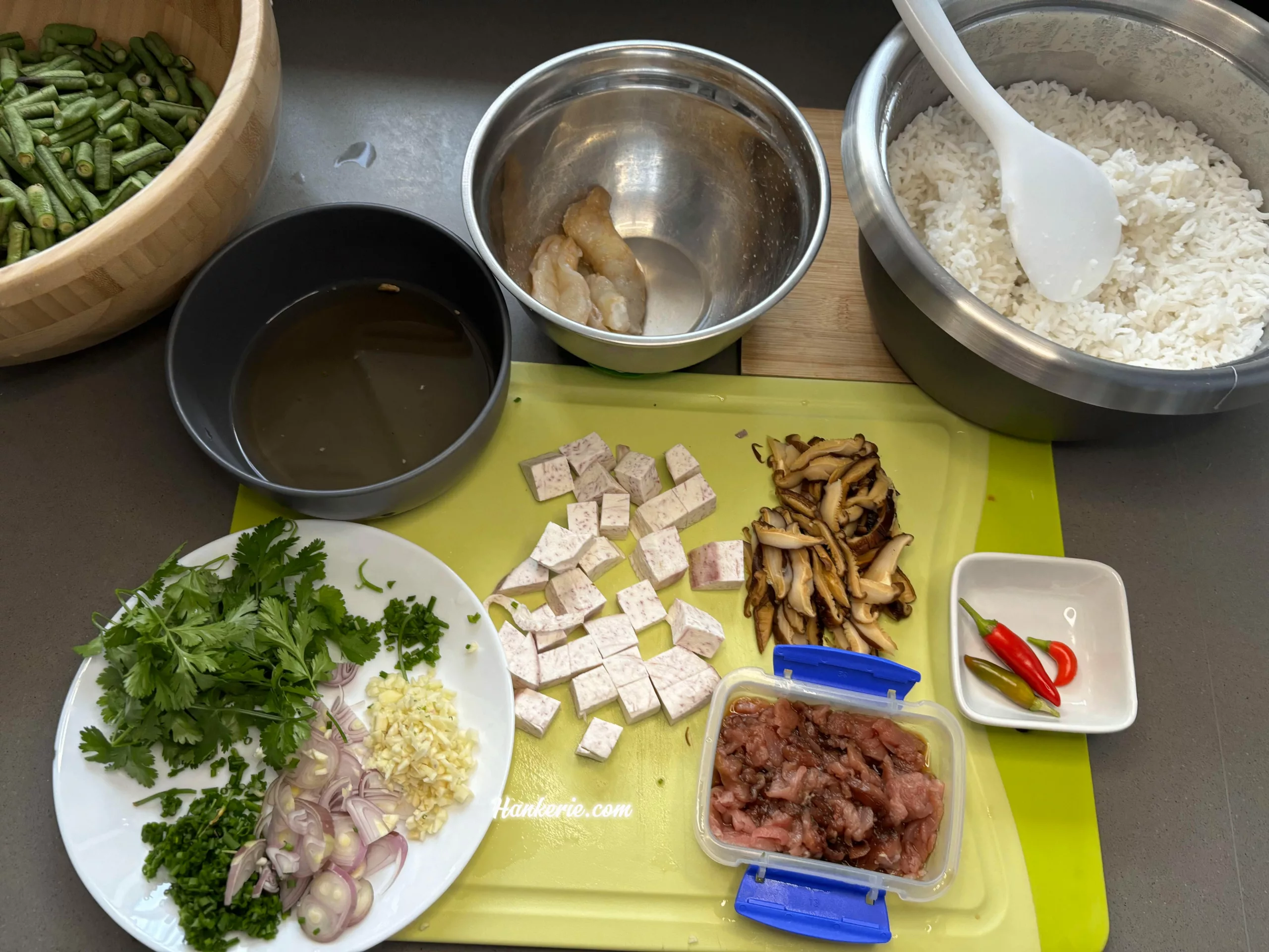 Yam Fried Rice Ingredients