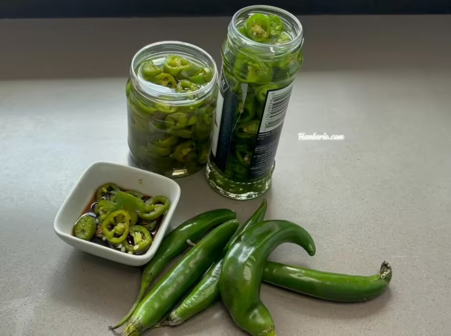 Pickled Green Chillies