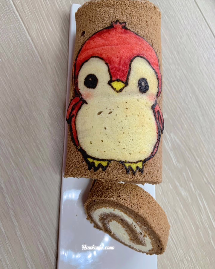 Penguin Chocolate Decorative Swiss Roll