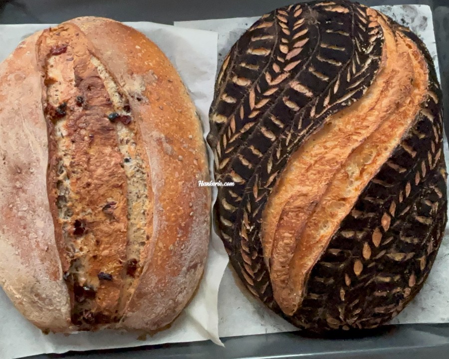 Black Cocoa Sourdough Scoring