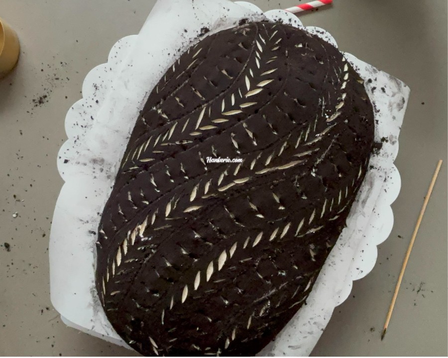 Black Cocoa Sourdough Scoring