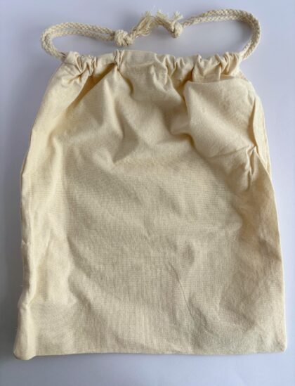 Natural Cotton Bread Bag | Reusable Drawstring Storage for Sourdough & Artisan Loaves