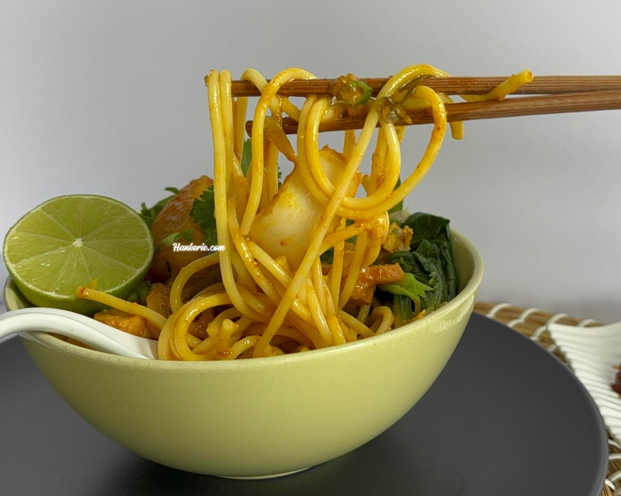 Malaysian Curry Chicken Spaghetti Noodles